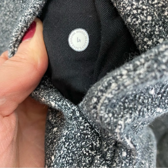 Lululemon Scuba Hoodie Jacket Full Zip Womens 4 Small Gray Black Speckle Pockets - Picture 11 of 12
